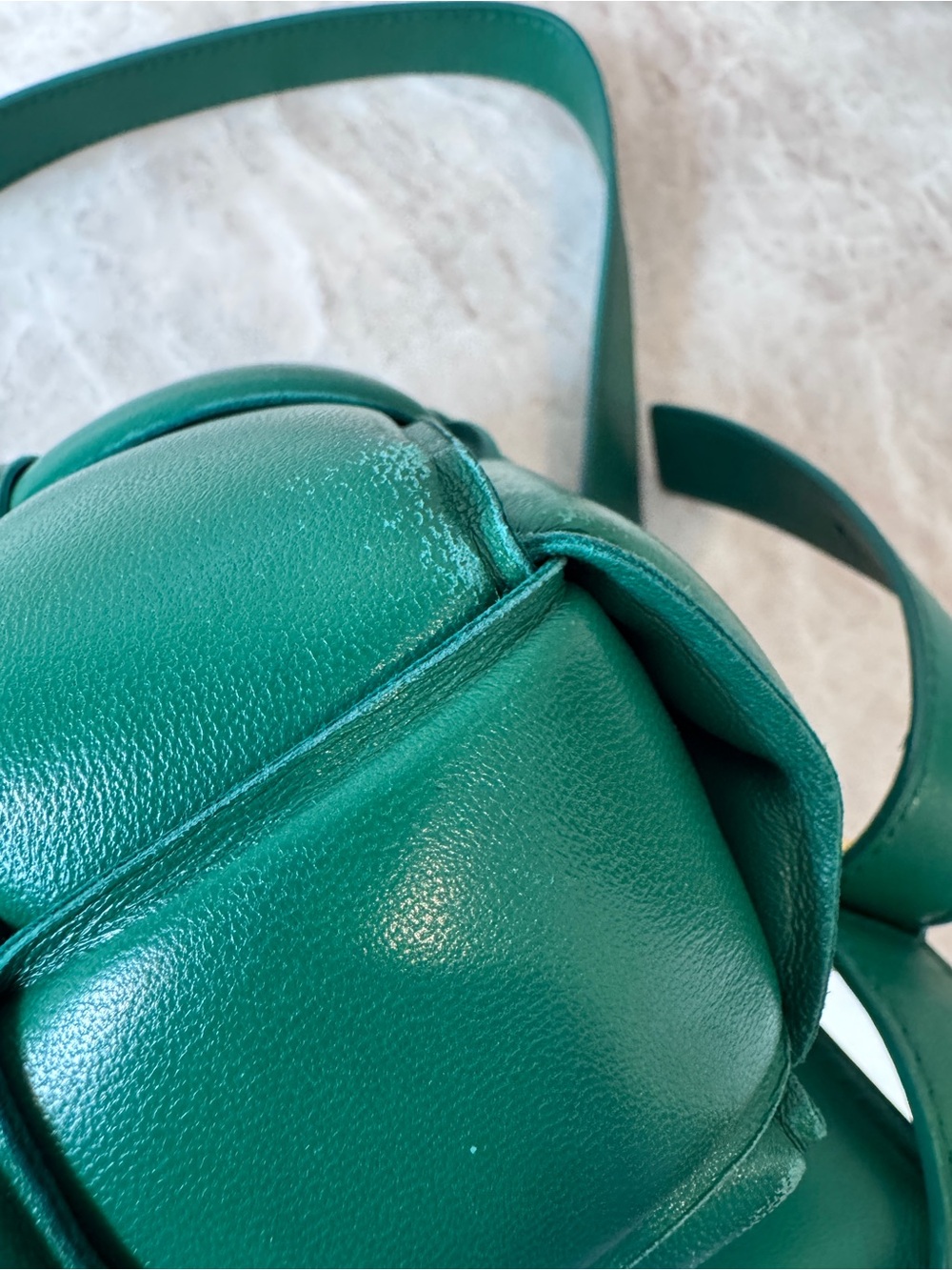 Bottega Veneta Padded Casette in ‘Racing Green’ Woven Leather Cross Body Bag - Picture 10 of 16